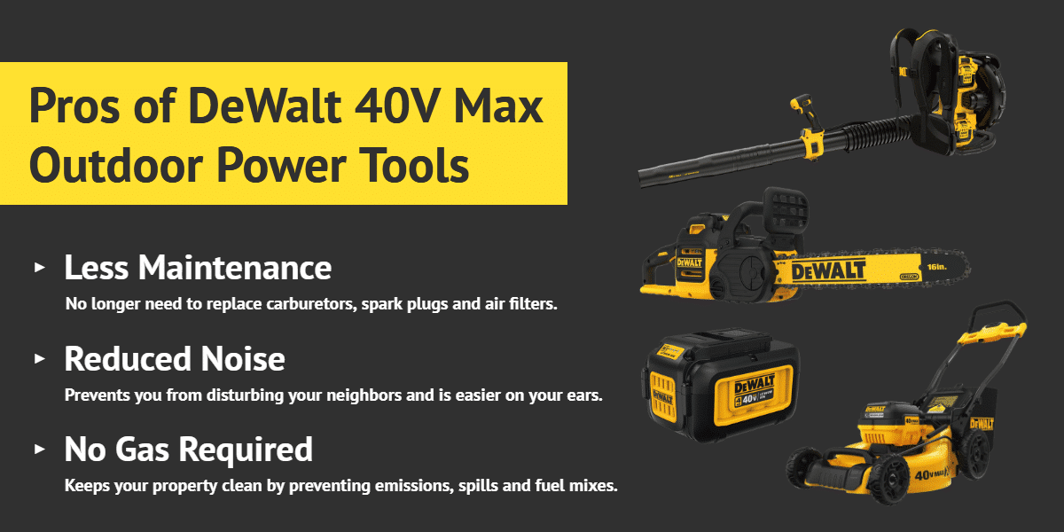  Pros of DeWalt 40V Max Outdoor Power Tools - Ottawa Fastener Supply