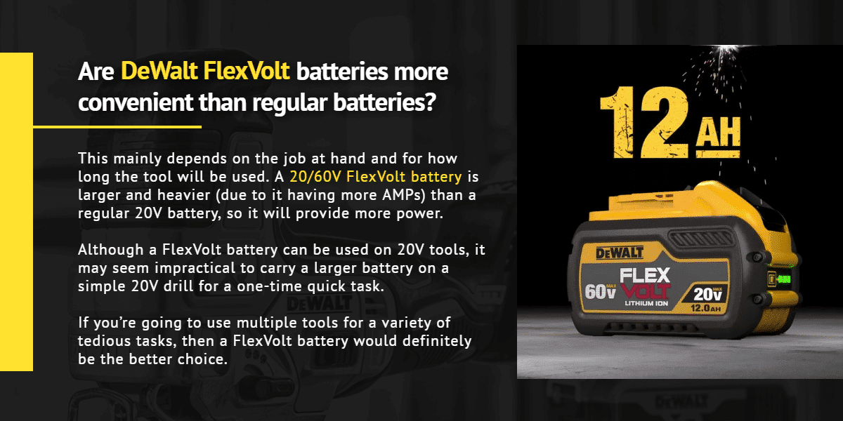 Are DeWalt FlexVolt batteries more convenient than regular batteries? |Ottawa Fastener Supply