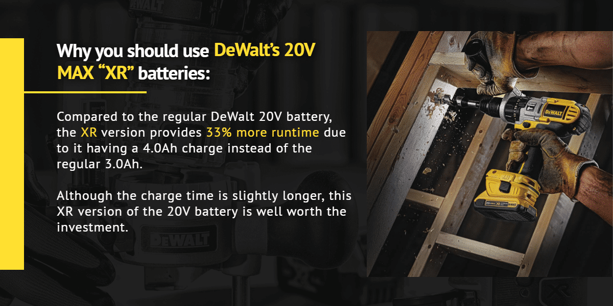 Why you should use DeWalt’s 20V MAX XR batteries |Ottawa Fastener Supply