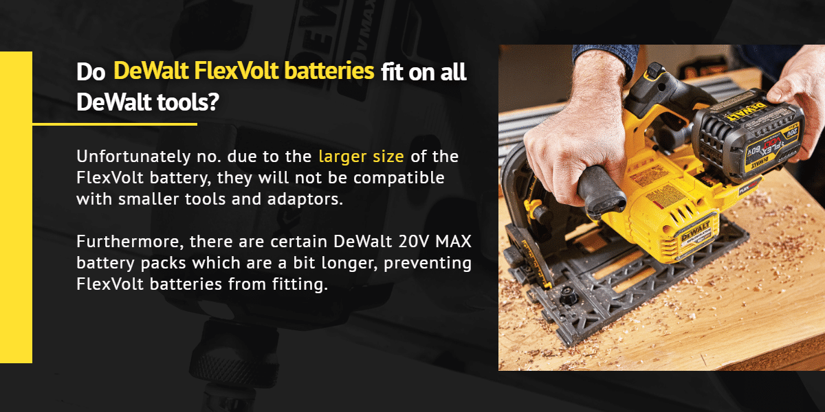 Do DeWalt FlexVolt batteries fit on all DeWalt tools? |Ottawa Fastener Supply