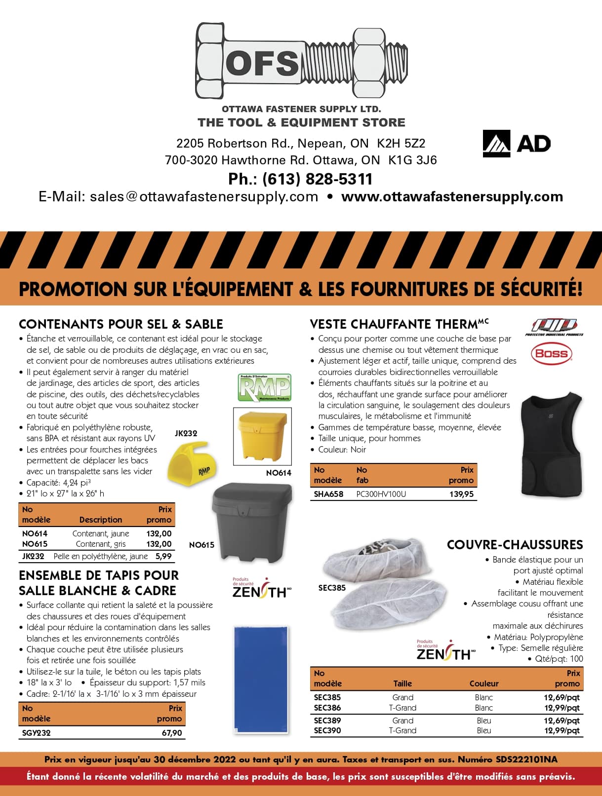 Material Handling & Safety Flyers Ottawa Fastener Supply