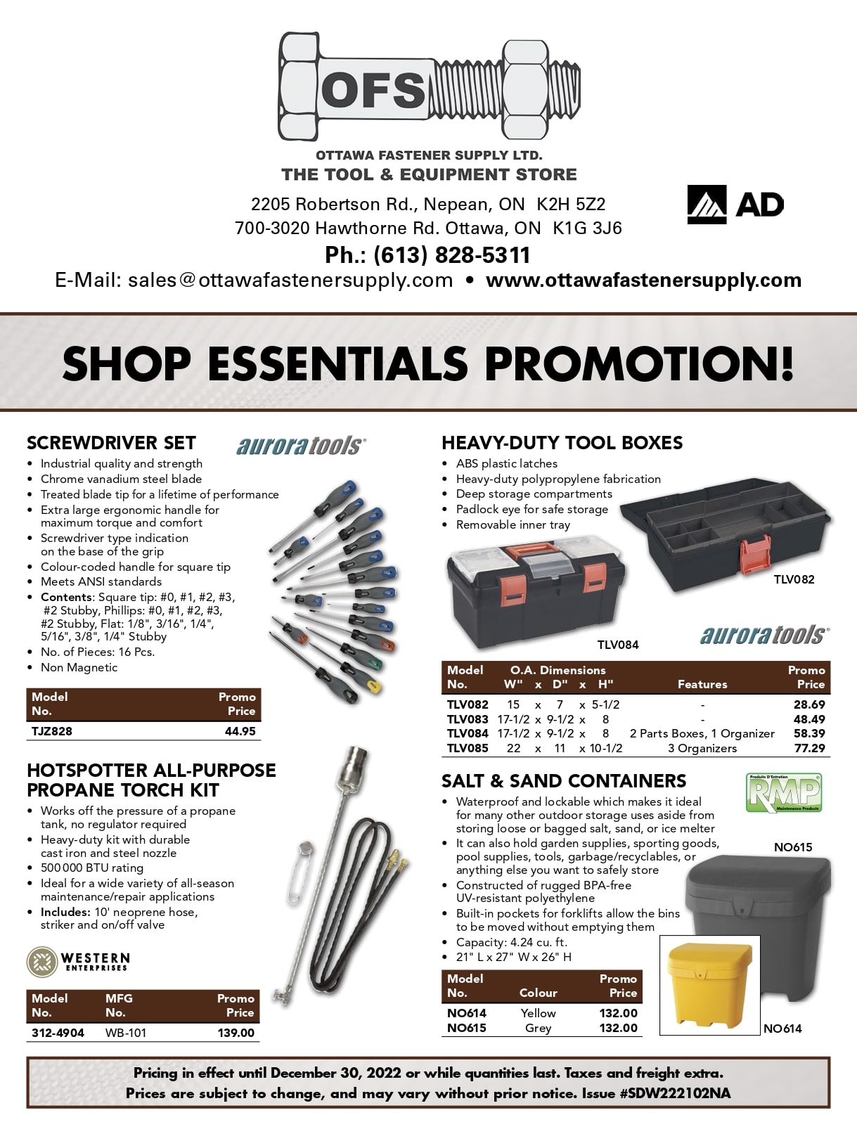 Material Handling & Safety Flyers Ottawa Fastener Supply