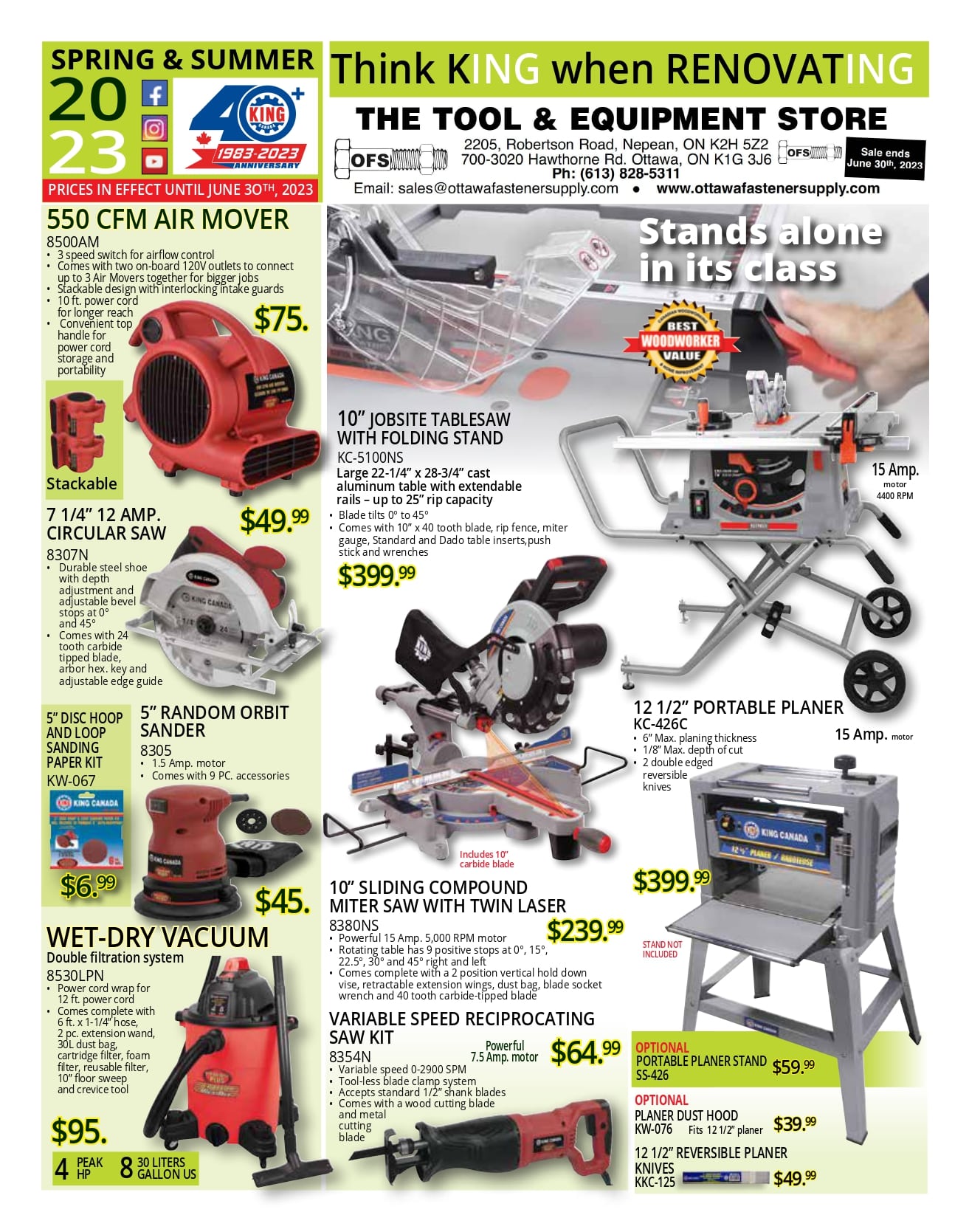 Material Handling & Safety Flyers Ottawa Fastener Supply