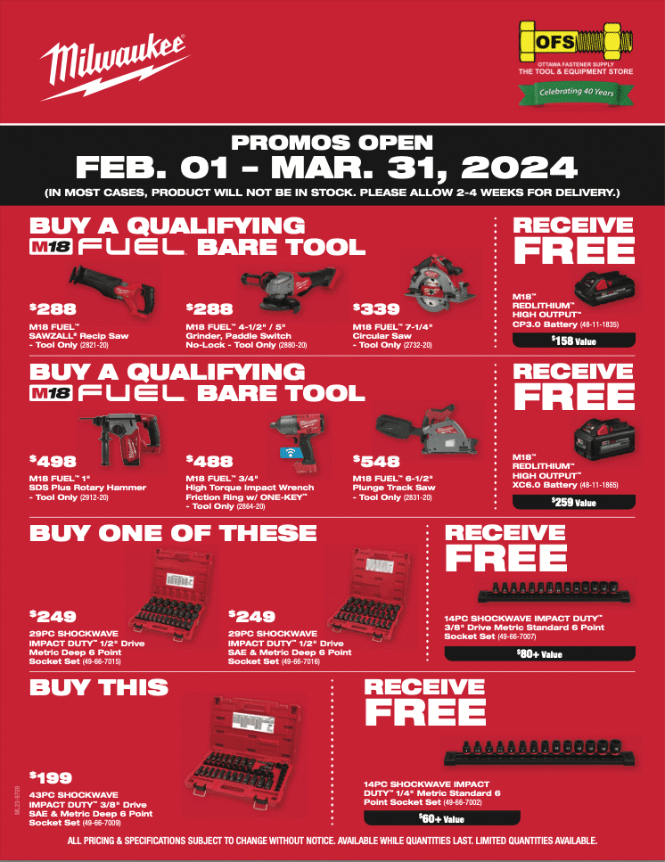 Material Handling & Safety Flyers Ottawa Fastener Supply